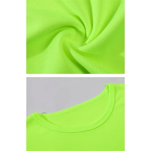 Sports running swim men's short sleeve quick dry T-shirt