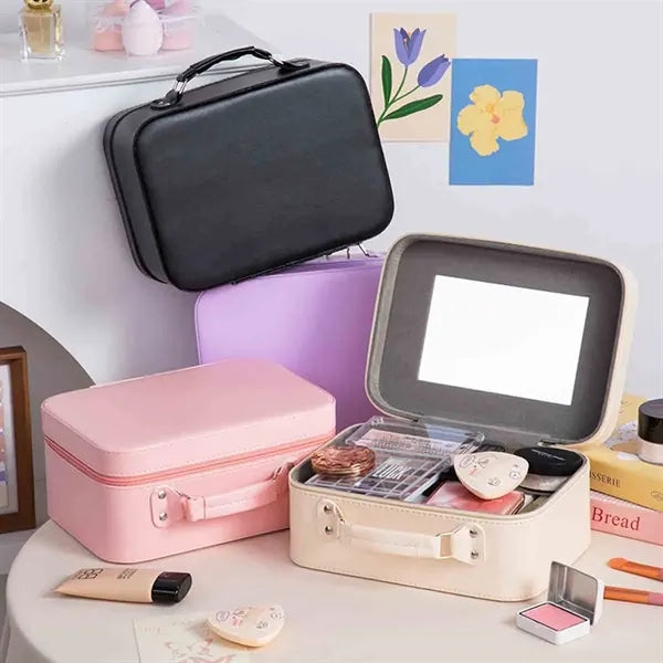 Travel Cosmetic Bag with Mirror