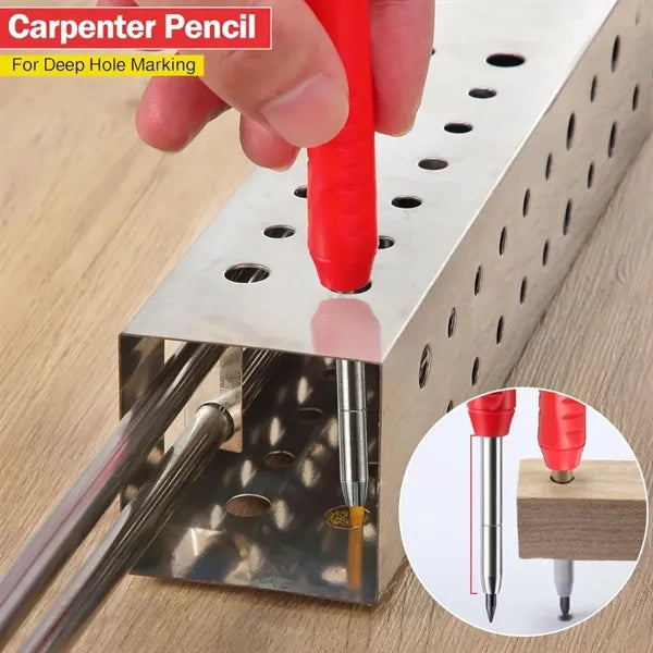 Long nosed deep hole solid construction carpenter pencil