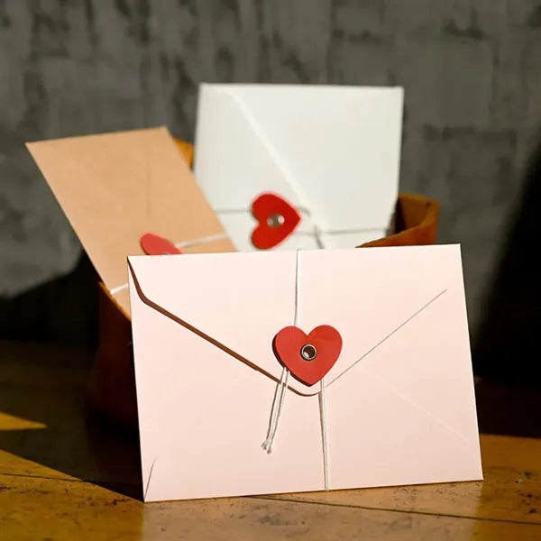 Retro invitation valentine's day wedding paper envelopes