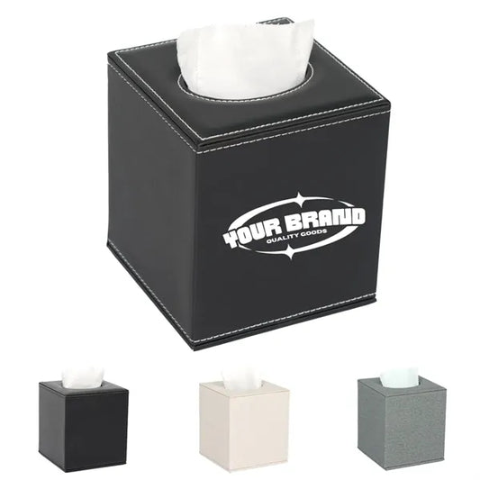 PU Leather Household Office Square Tissue Paper Holder Box