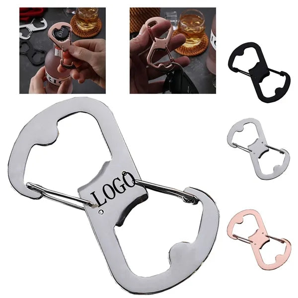 Stainless Steel Figure-8 Bottle Opener Carabiner