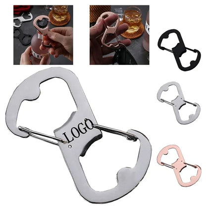 Stainless Steel Figure-8 Bottle Opener Carabiner