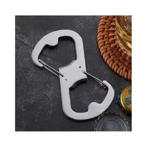 Stainless Steel Figure-8 Bottle Opener Carabiner