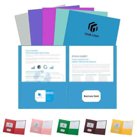 School office business colors paper file 2 pocket folder