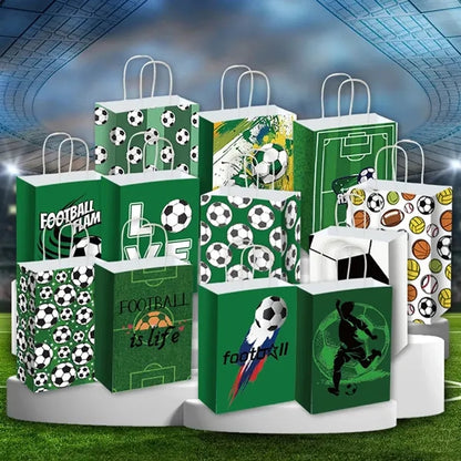 Custom party birthday sports football small gifts paper bag