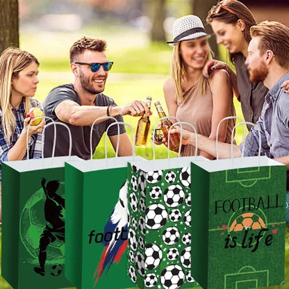 Custom party birthday sports football small gifts paper bag