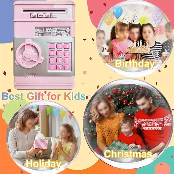 Kids toys electronic password cash coin can piggy bank