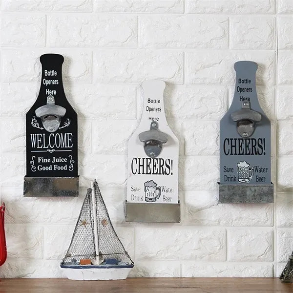 Cocktail Beer Bottle Opener Bar Restaurant Wall Decoration