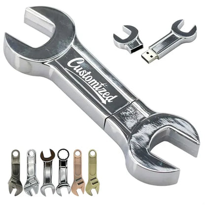 8GB Metal Wrench Shaped USB Flash Drive Custom