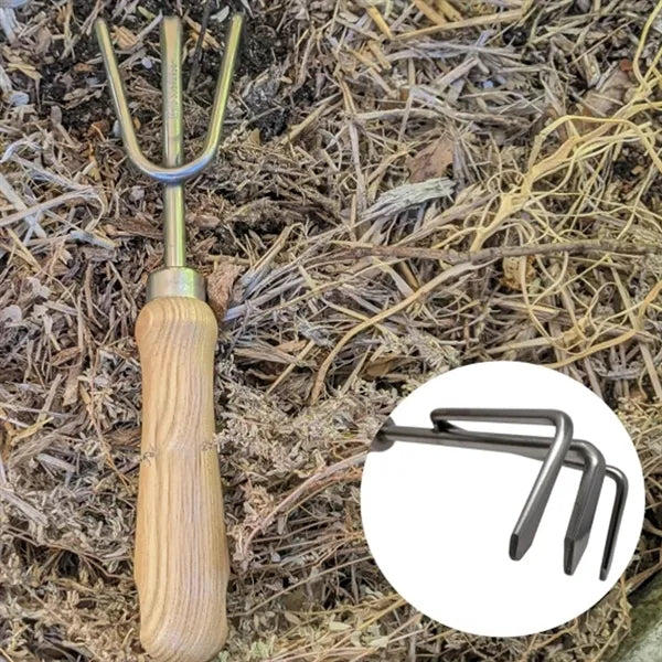3 Piece Gardening Tool Set with Wooden Handle and Case