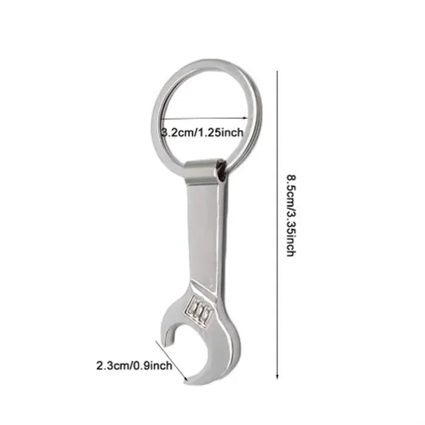Metal Wrench Bottle Opener Keychain Custom