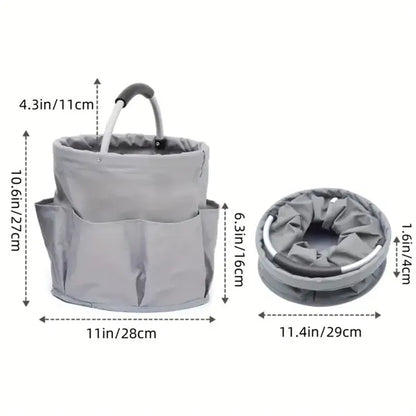 Foldable Outdoor Multi-Pocket Storage Basket with Handles