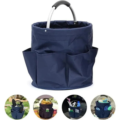 Foldable Outdoor Multi-Pocket Storage Basket with Handles