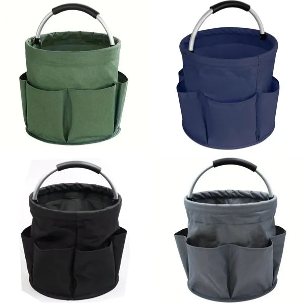 Foldable Outdoor Multi-Pocket Storage Basket with Handles