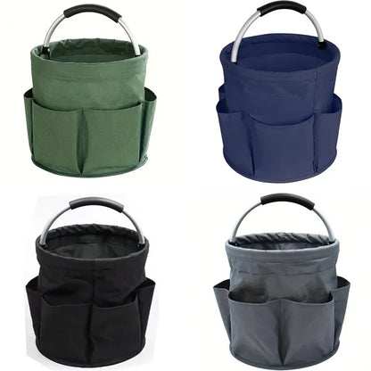 Foldable Outdoor Multi-Pocket Storage Basket with Handles