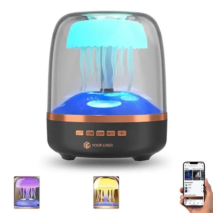 7 color night light home office relax jellyfish speaker