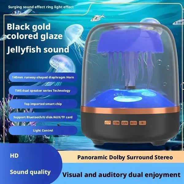 7 color night light home office relax jellyfish speaker