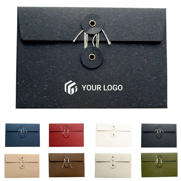 Invitation greeting cards string tie closure paper envelopes