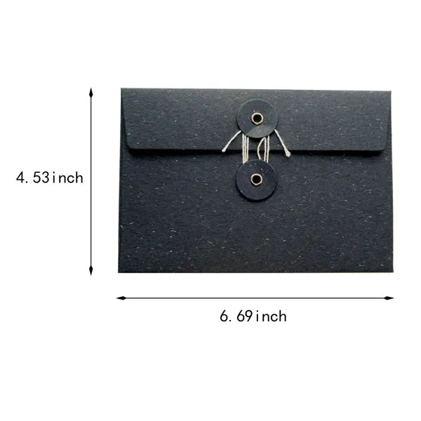 Invitation greeting cards string tie closure paper envelopes