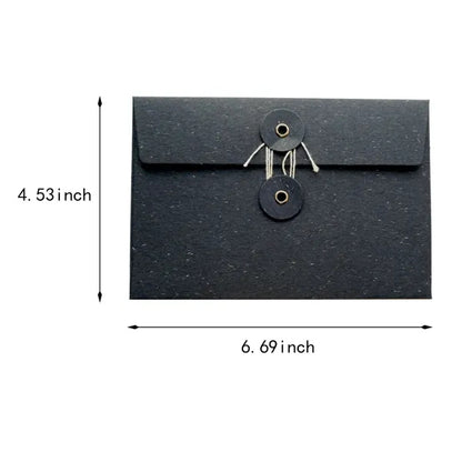 Invitation greeting cards string tie closure paper envelopes