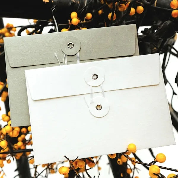 Invitation greeting cards string tie closure paper envelopes