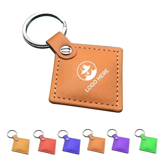 Leatherette Quadrate Keychain