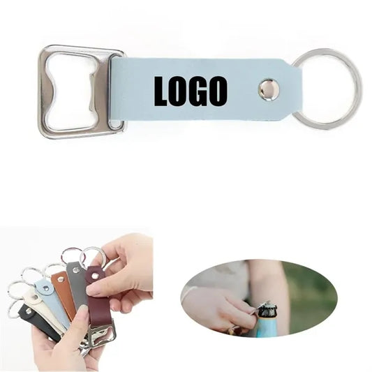 Creative Leather Bottle Opener Keychain