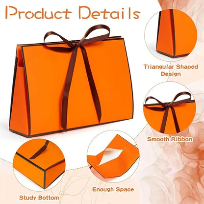 Birthday wedding gift wrapping box paper bag with ribbon