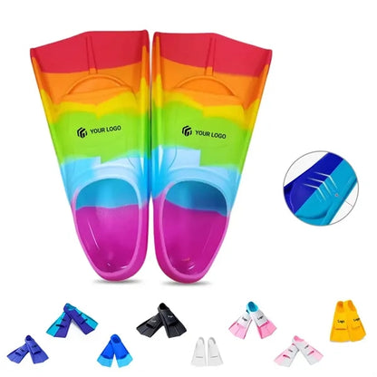 Kids adults comfortable silicone flippers swim training fins