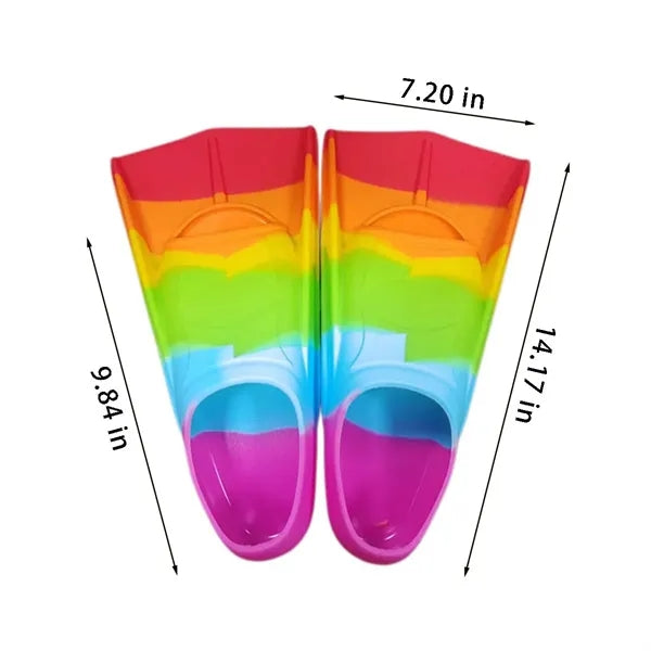 Kids adults comfortable silicone flippers swim training fins
