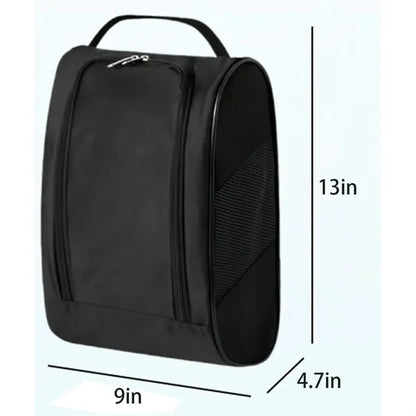 Golf Zippered Breathable Shoe Bag With Buckle Handle