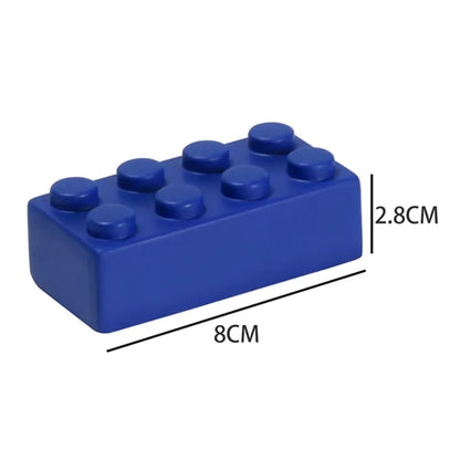 Building Block Shaped PU Stress Reliever with Logo
