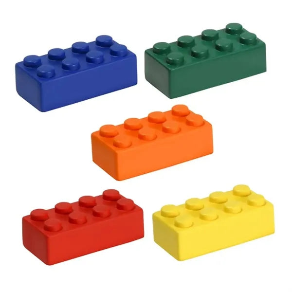 Building Block Shaped PU Stress Reliever with Logo