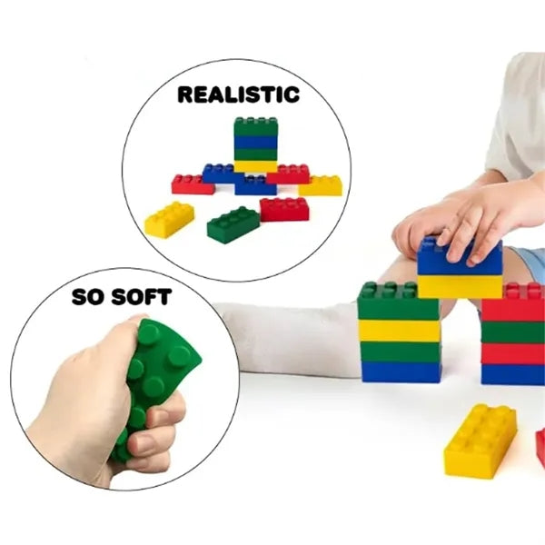 Building Block Shaped PU Stress Reliever with Logo
