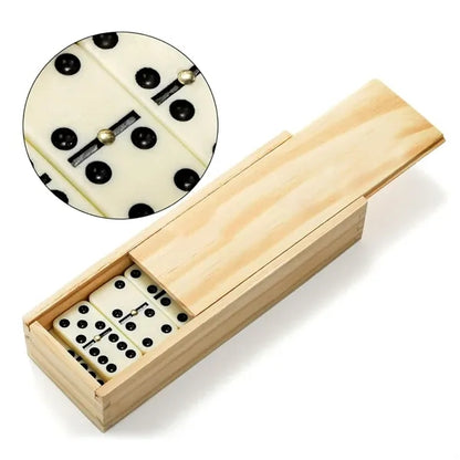 28 Piece Dominoes Game Set with Wooden Storage Box
