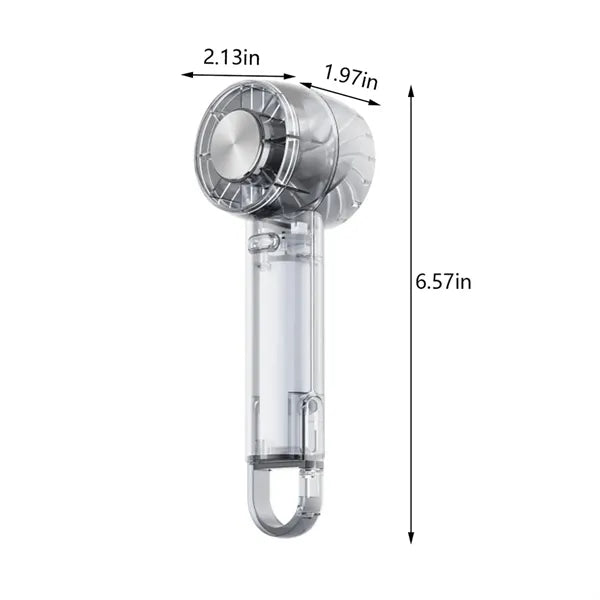 Transparent 3 speed travel beach cooling handheld turbo fan