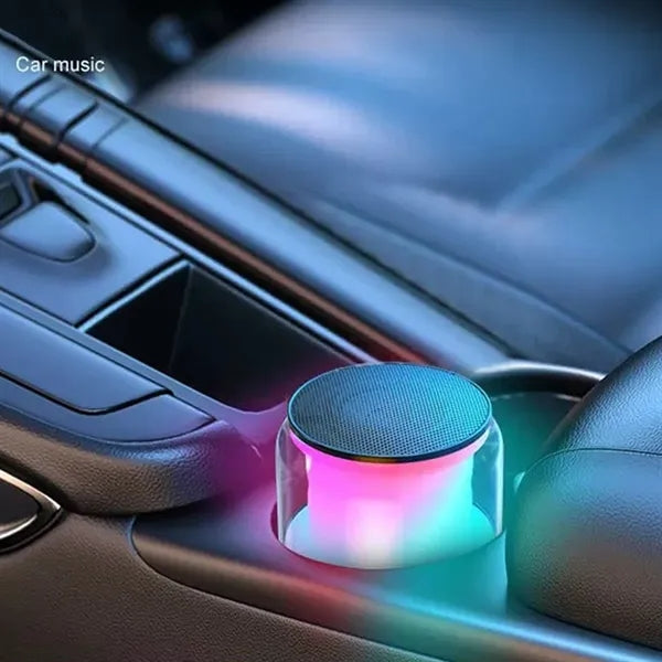 Mini TWS pairing car bluetooth speaker with colorful lights