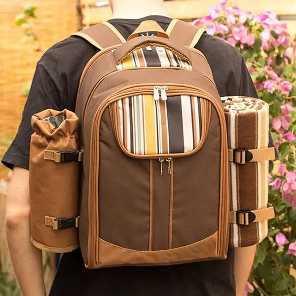 Large capacity portable camping picnic organizer backpack