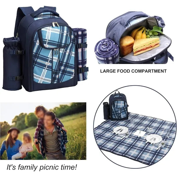 Large capacity portable camping picnic organizer backpack