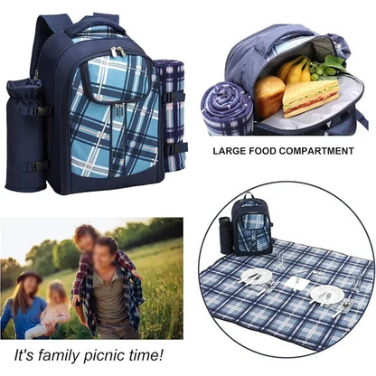 Large capacity portable camping picnic organizer backpack