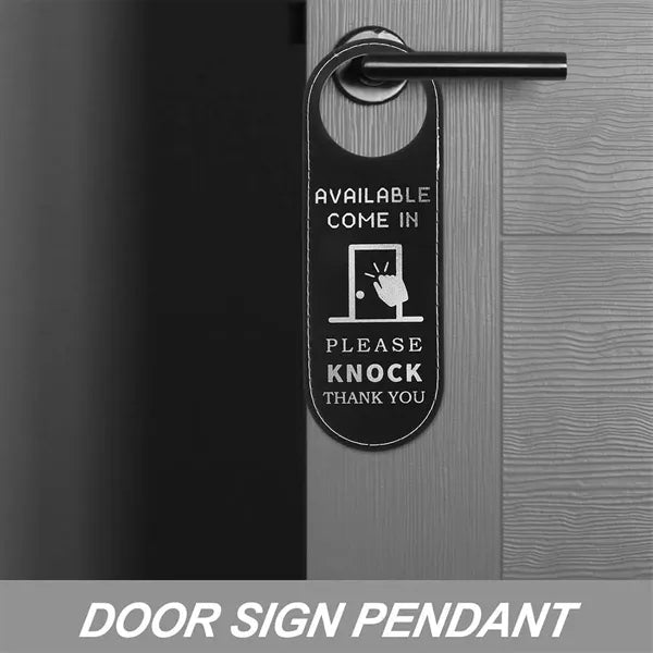 Spa hotel meeting pu leather do not disturb door hanger sign