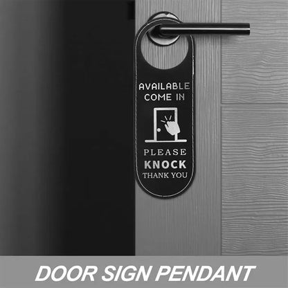 Spa hotel meeting pu leather do not disturb door hanger sign