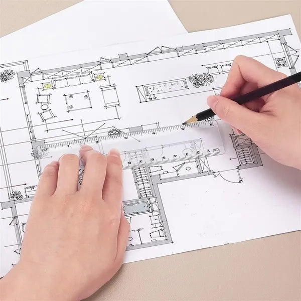 6'' Customizable Dual Scale Plastic Ruler School Promotions