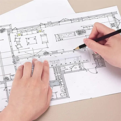 6'' Customizable Dual Scale Plastic Ruler School Promotions
