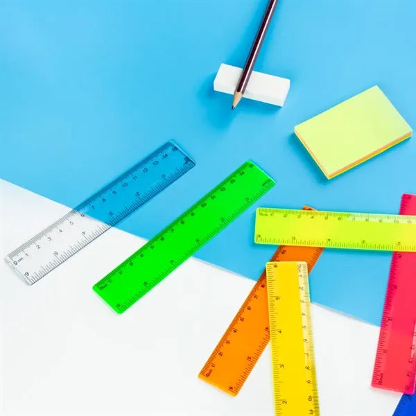 6'' Customizable Dual Scale Plastic Ruler School Promotions