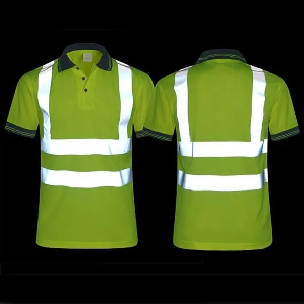 Reflective Safety Polo Workwear Quick-Dry T-Shirt Clothes
