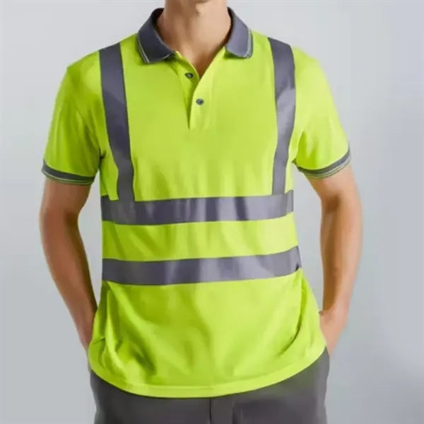 Reflective Safety Polo Workwear Quick-Dry T-Shirt Clothes