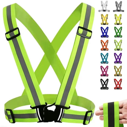 Adjustable Reflective Safety Harness Straps Belt Custom