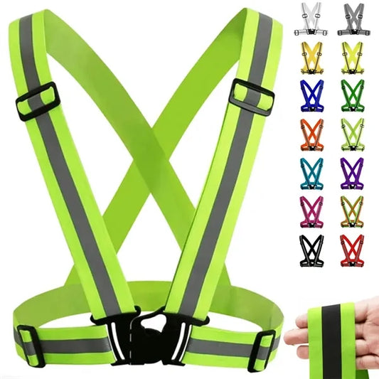 Adjustable Reflective Safety Harness Straps Belt Custom